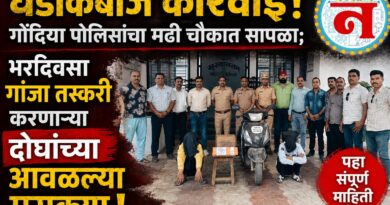 गोंदिया शहर पोलिसांची मोठी कारवाई; २ किलो गांजासह दोन तस्करांना अटक, ८४ हजारांचा मुद्देमाल जप्त